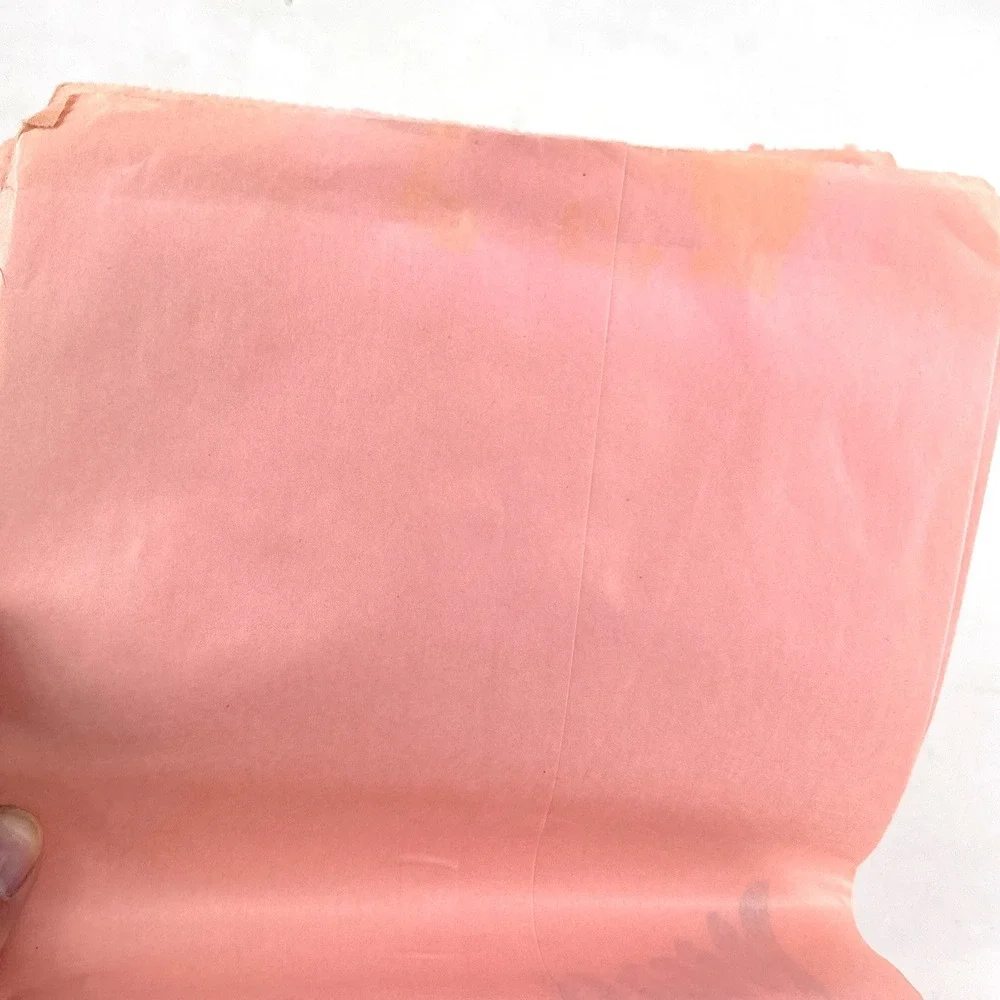 Vintage Mary Kay Cosmetics 60s 70s Pink Paper Makeup Bag Black Logo 30 Total